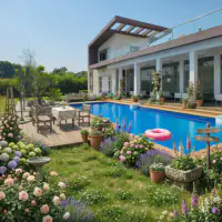 Cottagecore style: the same backyard, whimsical florals and muted colors